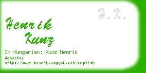 henrik kunz business card